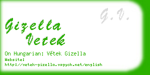 gizella vetek business card