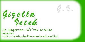 gizella vetek business card